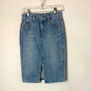 VTG Levi’s Orange Tab Split Front Jean Skirt Denim 25